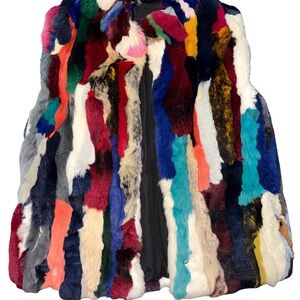 Multicolor Faux Fur Vest